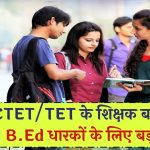 B.Ed डिग्रीधारकों के लिए बड़ी राहत! अब बिना CTET और TET पास किए बन सकेंगे शिक्षक – जानें नया अपडेट