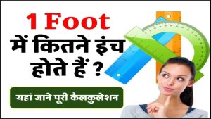 1 Foot में कितने इंच होते हैं (फीट, फुट और इंच)