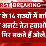 देश के 14 राज्यों में बारिश का अलर्ट! तेज़ हवाओं के साथ गिर सकते हैं ओले, देखें