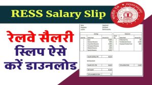 RESS Salary Slip। AIMS Portal Indian Railways - रेलवे सैलरी स्लिप