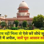 Supreme Court Appeal: न्याय नहीं मिला तो ऐसे करें सीधे सुप्रीम कोर्ट में अपील, जानें पूरा आसान तरीका!