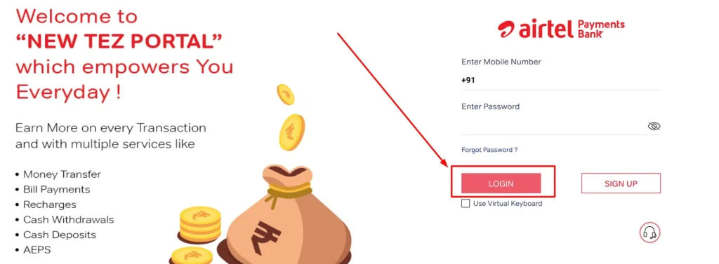 airtel-tez-portal-login