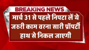 31 मार्च से पहले निपटा लें ये काम, वरना हाथ से निकल जाएगी सारी प्रॉपर्टी