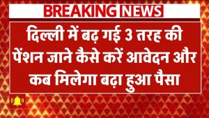 दिल्ली में बढ़ गई 3 तरह की पेंशन! जानिए कैसे करें आवेदन और कब मिलेगा बढ़ा हुआ पैसा