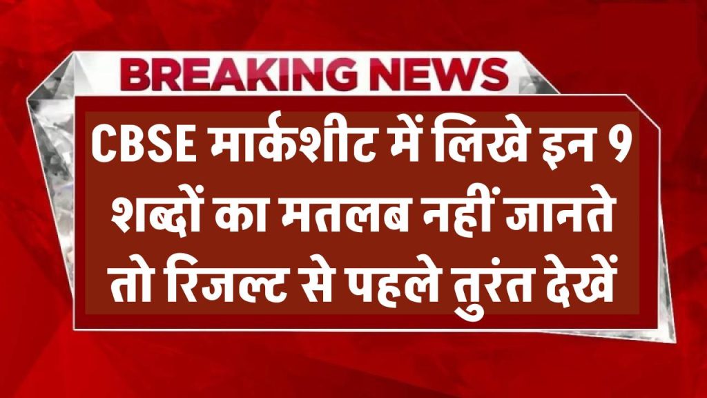 CBSE मार्कशीट में लिखे इन 9 शब्दों का मतलब नहीं जानते? रिजल्ट से पहले तुरंत देखें