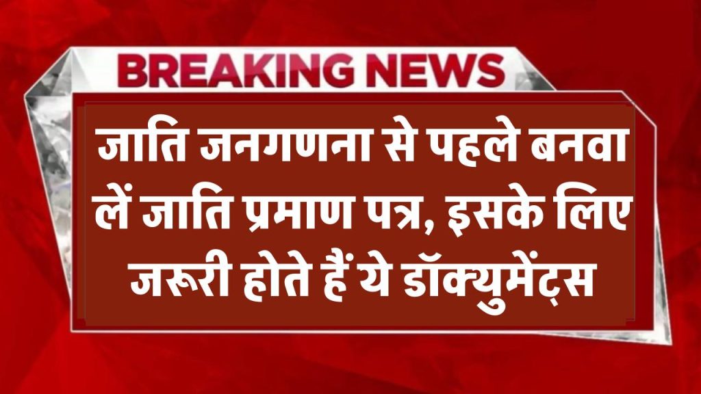 जाति जनगणना से पहले बनवा लें Caste Certificate, लगते हैं ये डॉक्युमेंट्स